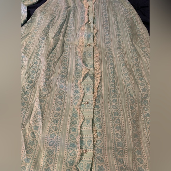 Blue Bishop Sleeve Peter Pan Collar Robe - Picture 5 of 15